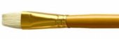 Кисть художественная щетина Гамма "Студия", плоская №7, длинная ручка